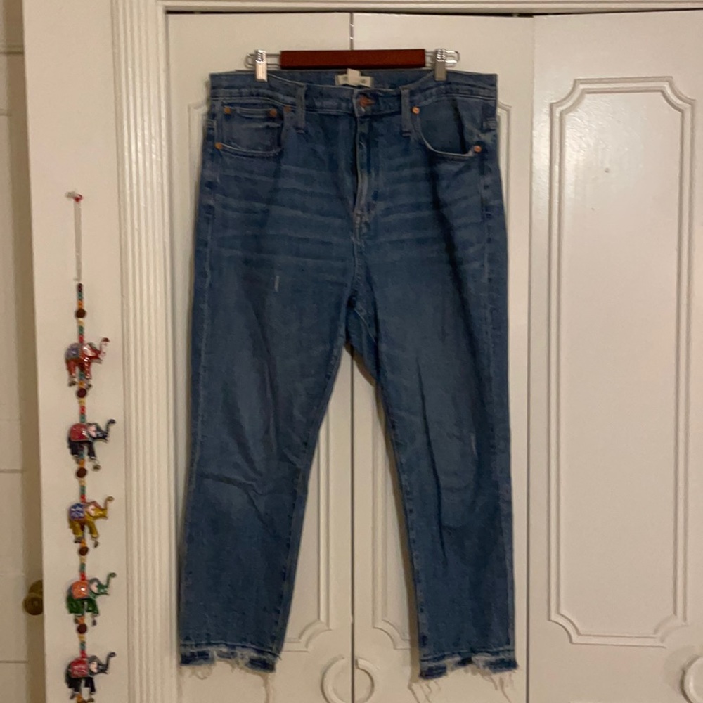 Madewell High Rise Slim Crop Boyjean jeans